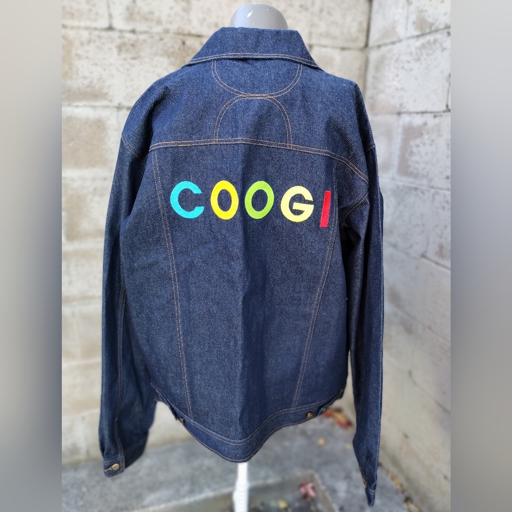 COOGI Cotton Down Under Blue Jean 6 Pocket Jacket Crispy - Picture 2 of 16